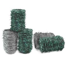 STACHELDRAHT verzinkt oder grün viele Längen | Sperrdraht Drahtzaun