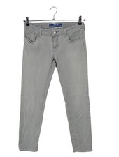 JACOB COHEN Röhrenjeans Damen Jeans Gr. DE 38 hellgrau Casual-Look