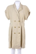 MANGO Kleid Minikleid Safari Stil L beige