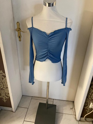 Crop top kurzes - crop, babyblau