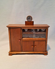 alte Puppenstube Möbel Buffet Schrank Holz
