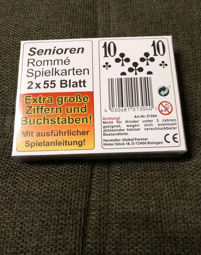 Senioren romme spielkarten 2 - senioren,