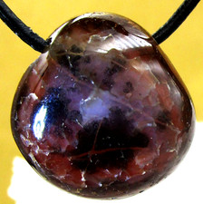 FEUERACHAT     FEUER  ACHAT Trommelstein  gebohrt  EDELSTEIN   ANHÄNGER    Nr.11