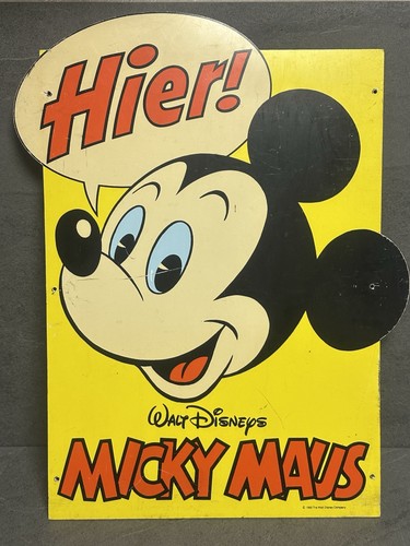 Micky maus reklame - micky, schild