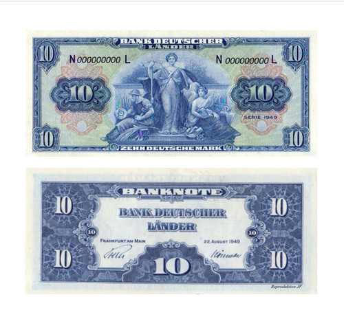Zehn deutsche mark - deutsche, banknote