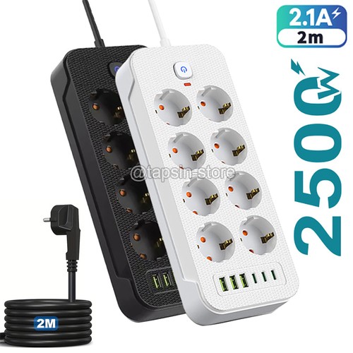 Steckdosenleiste fach usb - 8-fach,