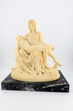 Pieta Figur auf Sockel - Italien - G.Ruggeri - signiert - Marmorsockel/O028