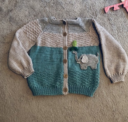 Jacke handgestrickt 98 mit - jacke,