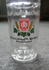 Bier  Krug Glas Bischoff-Bräu