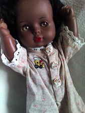 LB Lissy Bätz Baby Puppe farbig schwarz dunkel ethnic Kleidung Spitze 1960 1970 