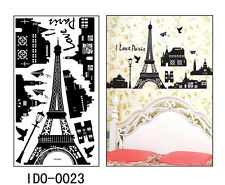 Wandtattoo Paris Eiffel Wandstickers Wanddeko 3D Schmetterlinge  Wandaufkleber
