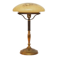 Klassische Berliner Bankerlampe "MAINAU" Messinglampe Unikat Pilzlampe