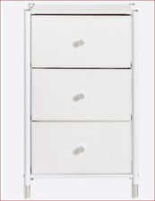 Kommode weiß 46,5x77x30cm Heine mit 3 Schubladen UVP:229€ 16.14