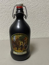 Bügelflasche Steinflasche mit Bild "Er kommt" nach C. Spitzweg - sehr gut