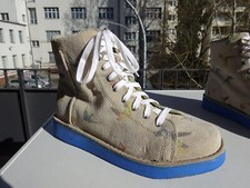 GRÜNBEIN Louis Papagei Motiv Dam Schuhe Stiefel Leder Beige Portugal Gr.40 Neuw