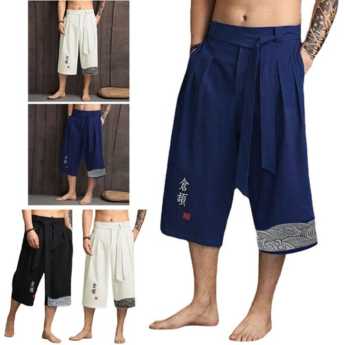 Herren capri hakama hose - capri,