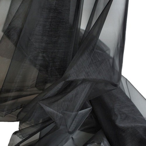 Schwarz organza stoff - schwarz,