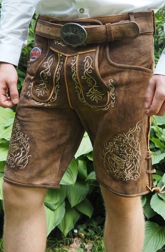 Kurze wildbock lederhose braun - wildbock,
