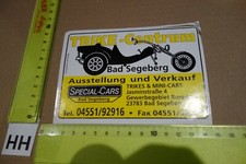 Alter Aufkleber Motorrad Zubehör Kleidung TRIKE - CENTRUM Bad Segeberg