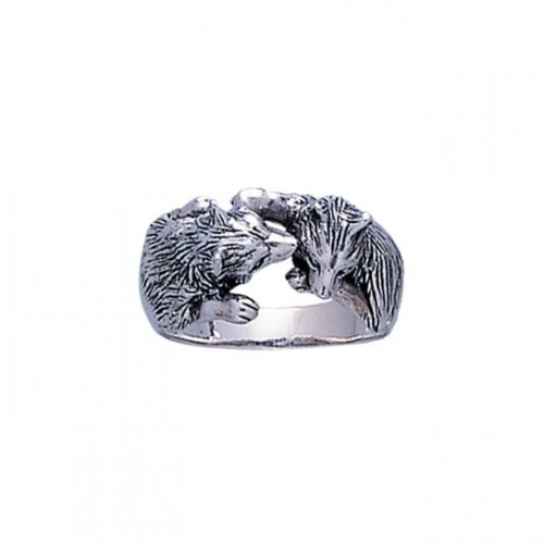 Wolf kiss 925 sterlingsilber - wolf,