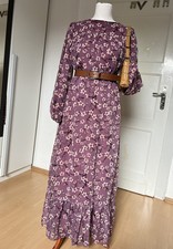 MaxiKleid bodenlang kleid S M L 38 40 42 Blogger Hijab Kaftan floral Zara Boheme