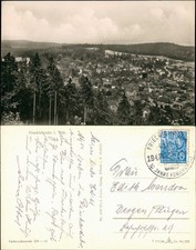 Friedrichroda Panorama-Ansicht Vogelschau-Perspektive DDR Postkarte 1956