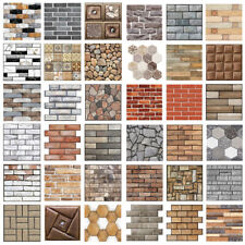 10x 3D Selbstklebend Tapeten Steinoptik Wandpaneele Ziegelstein Wandaufkleber