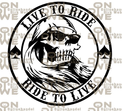 Aufkleber live ride - to, ride"