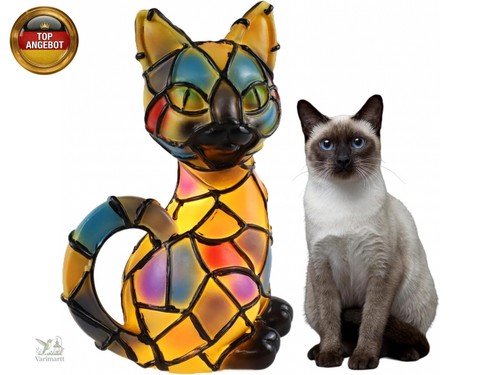 Katzenlampe mosaik led - katzenlampe,