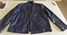 Herren Lederjacke blau  - Kunstleder - Gr. 5 XL