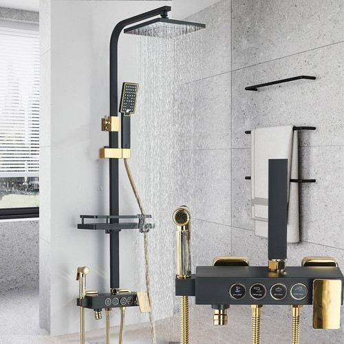 Gold schwarz duschset - gold,