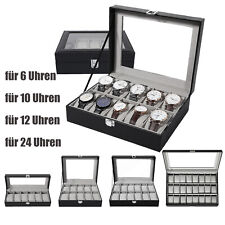 Für 6 10 12 24 Uhren Uhrenbox Uhrenschatulle Uhrenkasten Uhrenkoffer Uhrentruhe