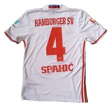 Adidas Emir Spahic Hamburger SV 2016/2017 Heim Home Trikot weiß HSV Sz. S