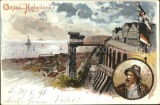 Helgoland Treppe Fahrstuhl Tracht 