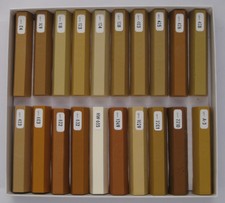 Baohartwachs Serie G (helle Holztöne) - 1 Kasten mit 20 Stangen hard wax sticks