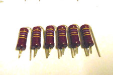 4,7Ohm, 1W,  Widerstände   6 Stück,  schöne originale Teile  von  Beyschlag