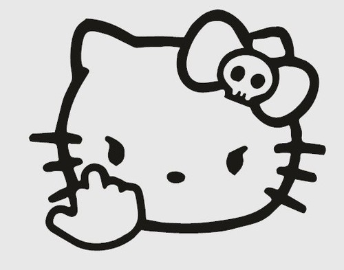 Aufkleber hello kitty fuck - hello,