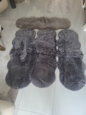 Kunstfell Teppiche Bettvorleger 160x60 Cm.       4 Stück 1x Braun und 3x Silberg