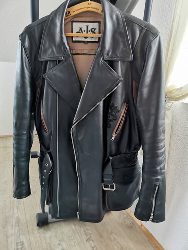 Biker jacke leder - a.j.s., long