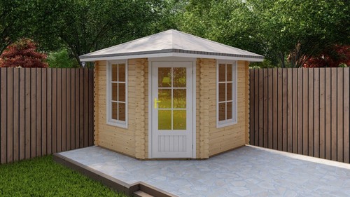 Eck gartenhaus holz - 5,