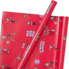 FC Bayern München Geschenkpapier Maskottchen Berni rot 2er-Set 70x200cm 2 Bögen