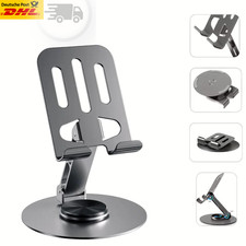 Handy Ständer Handyhalterung Smartphone Tisch Halter 360° Grad Metall Aluminium