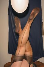 Echte RHT Straps Strümpfe 100 % Nylon Faltenbildung  Gr. S-L mit Naht,Hochferse