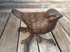 Gartendeko VOGEL auf Ast Guss