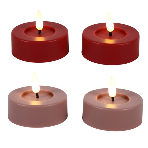 Led teelichter rot - o., rosa