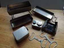 Antikes Kochgeschirr mit Esbit Taschen-/ Feld-Kocher Aufdruck D.R.P. W.-Germany