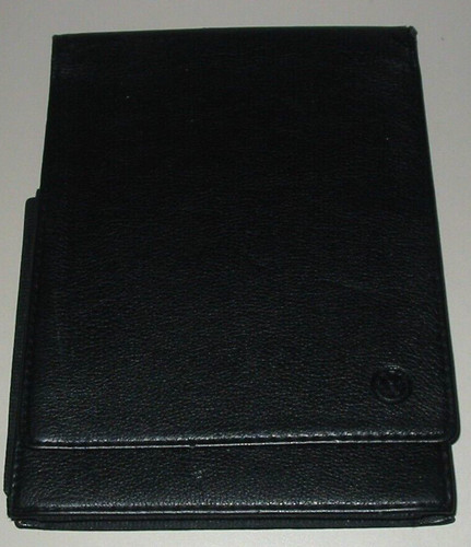 Leere leder bordmappe up - leere,