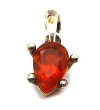 Anhänger Opal Feueropal Cabochon facettiert 0,6 - 0,8 cm 925er Silber