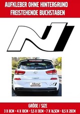 1x Hyundai "N" Performance Aufkleber Sticker Autocollat Decal i30N i20N Kona N