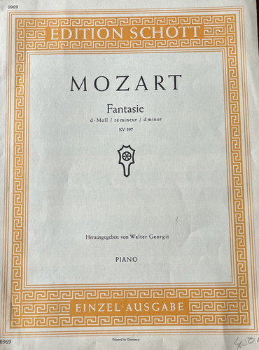 Mozart fantasie moll 397 - fantasie,